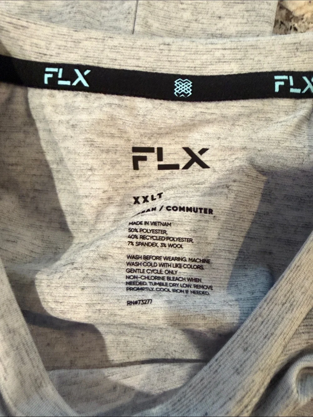 FLX 6-pack Bundle Crew Neck Tee - 4 gray and 2 black Size XXLT - NWT - Picture 3 of 5